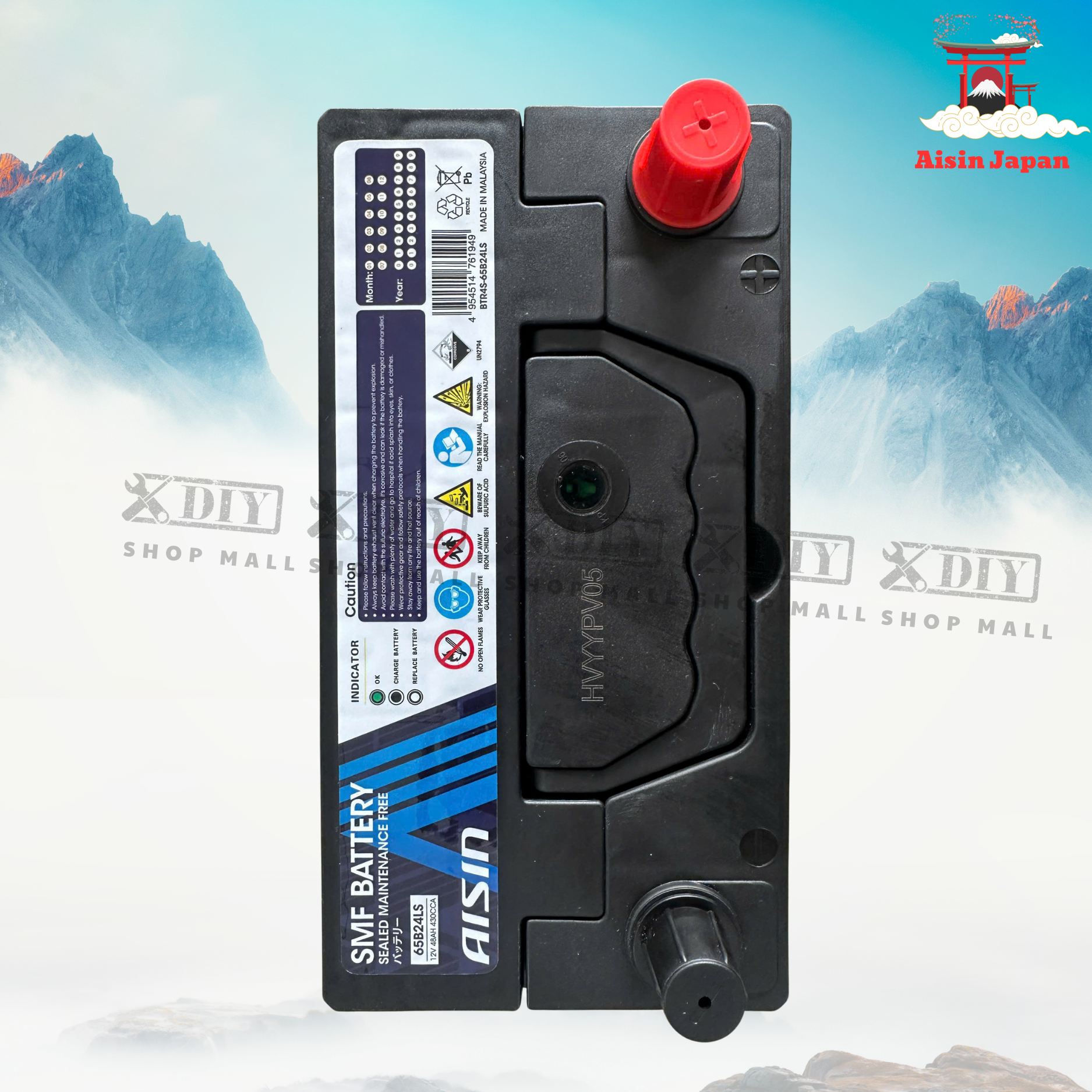 Ắc quy AISIN SMF BTR4S-65B24LS 2 Ắc quy AISIN SMF BTR4S-65B24LS