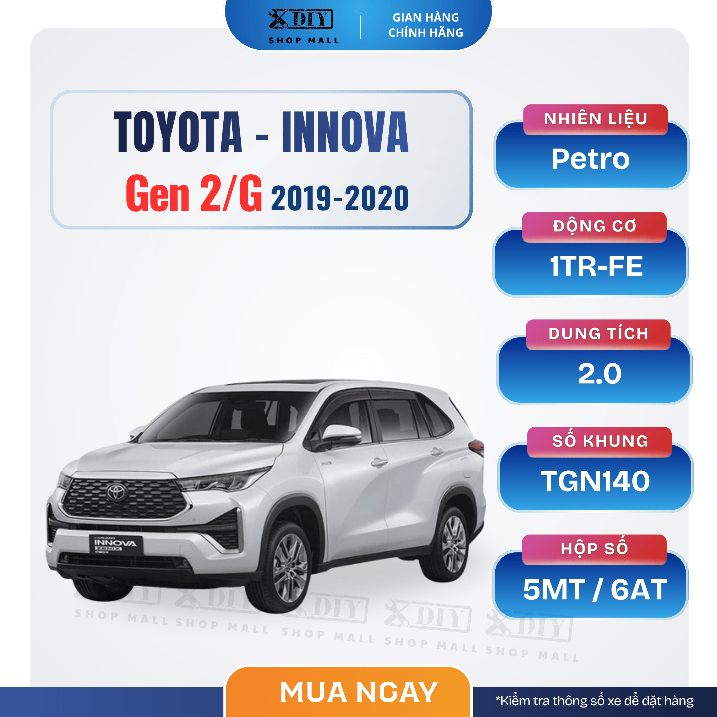 Combo bảo dưỡng Innova Gen 2.0G 2019-2020 1 Combo bảo dưỡng Innova Gen 2.0G 2019–2020