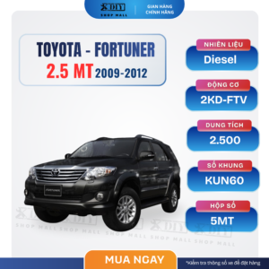 Giới thiệu Combo bảo dưỡng Fortuner 2.5 MT 2009-2012