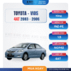 Combo bảo dưỡng Toyota Vios 4AT 2003–2006 (1NZ-FE) gồm nhớt máy, lọc nhớt, lọc gió, dầu hộp số tự động AFW, nước làm mát, lọc điều hòa, gạt mưa, dầu thắng. Giải pháp bảo dưỡng trọn gói, đúng chuẩn kỹ thuật, tiết kiệm chi phí.