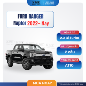 Combo bảo dưỡng Ford Ranger Raptor 2022–Nay 2.0 Bi-Turbo AT10 gồm dầu máy, dầu số AT10, dầu cầu, lọc, nước làm mát… Chuẩn OEM AISIN, giúp xe vận hành mạnh mẽ, bền bỉ và tiết kiệm chi phí.